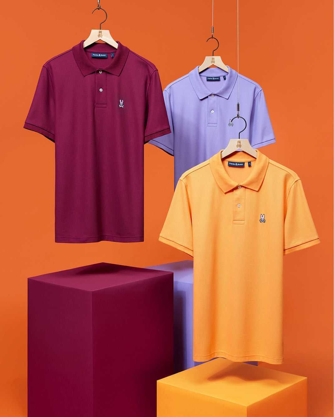 Polos Psycho Bunny Classic Pique Polo Lavande Violette Homme | WAV-26143966